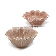 High Quality Unique Popular Home Cheap Color Petaloid Ceramic Ornaments Art Craft thumbnail-1