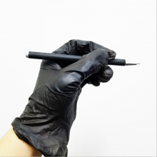 China Medical Stretch Powder Free Black Vinyl Gloves thumbnail-2