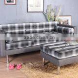 Elegant Fabric Leisure Sofa With Footstool thumbnail-1