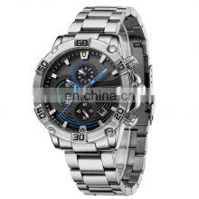 NIBOSI Mens Fashion Casual Quartz Chronograph Watches Fashion Luminous Stainless Steel Band Wristwatches for Men Custom 2524 thumbnail-2