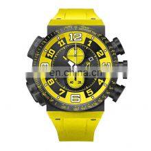 Wholesale Custom Stainless Steel Crystal Glass Compass Male Dual Time Men Twins Quartz Watch thumbnail-1