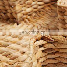 Unique Star Shaped Water Hyacinth Tray Basket Boho Woven Serving Tray Wicker Basket Set Cheap Wholesale thumbnail-3