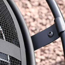 Steel Round Fire Pit With Star Looking thumbnail-3