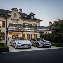 Solar Carport With EV Charging Station - Customizable PV Car Park Structure, Factory Price, Hot Sale for Commercial/Residential Use thumbnail-3