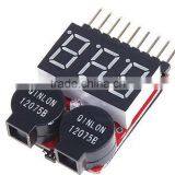 Low Voltage Lipo/Li-ion/Fe Battery Voltage 2IN1 Tester Buzzer Alarm 1-8S thumbnail-2
