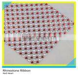 Plastic Gold Rhinestone Mesh 10 Rows 5 Yards Sew on Rhinestone Plastic Banding Ribbon Roll thumbnail-3