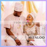 Mitaloo New Design Gold French Lace African Tulle Lace Net Fabric MFL1002