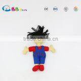Carrefour Certified Factory ICTI Audits Manufa Cturer OEM Plush Toys/cute Doll Wearing a Blue Shirt thumbnail-2