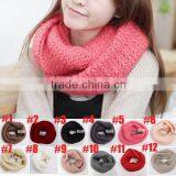 Fashion Plain Lady Acrylic Circle Winter Loop Scarf thumbnail-1