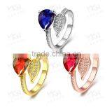 KZCR293 18K Gold Plated Jewelry Love Heart Ring thumbnail-6