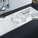 1200*500mm XAL12050N depth 20cm 304 material double bowl welding economic item kitchen sink stainless steel sink