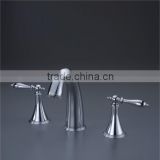 Chrome plated double handle faucet with factory price