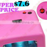 ON Sale 36W uv nail lamp wth $7.6!!120's+220Voltage 36W UV Nail Lamp Cures for GEL Acrylic CURING Light