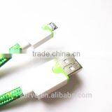 New Fashion Micro Braid Dual Color Flat Cable for Cellphone