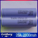 Light Weight 100% New Samsung 18650 Battery ICR18650-28A 3.7V 2800mah for Electrical Tools thumbnail-1
