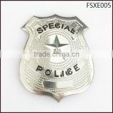 Wholesale Factory Top Quality Modren Plated Silver Alloy Cop Brooch Pins