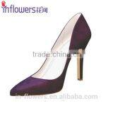 Purple Satin Materal Eneglat Women High Heel Shoes thumbnail-1