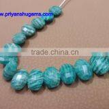 Amazonite Hand Made 10*14 mm Faceted Oval Shape, 6" Strand Length 100% Natural Gemstones thumbnail-2