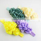 Latest Burned Satin Flower Headband For Kids,Top Stretch Headband For Girls Quality Choice thumbnail-1