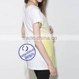 Custom Spandex Cotton Plain Long Line Maternity t Shirt thumbnail-4