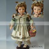 22inch Cute fabrics standing girl dolls lovely girl baby toy doll