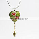 New Fashion Pewter Enamel Open Heart Pendant thumbnail-1