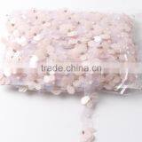 Different Color Sequins and Crystal Flower Sew on Organza Lace Trim