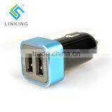 Potable Dual USB Car Charger For IPhone IPad 5V thumbnail-2