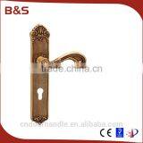 China Brass Door Handles 250-270mm Long Plate With 8545 Lock Body and Brass Cylinder Quality Choice thumbnail-1