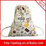 2016 Personalized Logo Canvas Cotton Non Woven Drawstring Bag thumbnail-2