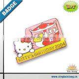 Fashion Enamel Kids Metal Hello Kitty Badges