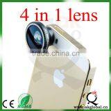 Magnetic Detachable Fish Eye Lens 2x Telephoto Lens Wide Angle + Macro Lens 4 in 1 Camera Lens Kits Designed for Iphone