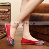 Women Casual Slip on Old Beijing Lace Shoes Chinese Opera Mask Embroidered Ladies Cotton Flats Good Quality No Logos thumbnail-6