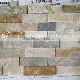 CS017 Natural interior Slate cultured stone kitchen wall tile mixed color stacked stone venner