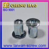 Semi-Hexagon Style Open End Type Flat Head Rivet Nuts thumbnail-2