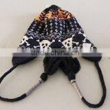 TYH017 30%wool+70%acrylic Thick Yarn Hand Knitted Hat