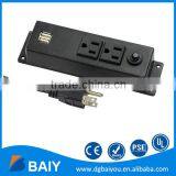 Best Selling 2 USB Port Electric Socket Outlets for Office Desk thumbnail-1