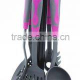 6-Piece Heat-Resistant Utensil Set With Colorful Handle Kitchenware