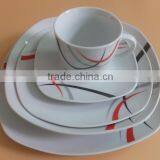 Ceramic Dinnerware With Simple Design for Hotel Porcelain Dinnerware Item Square Porcelain Crockery Dinner Sets thumbnail-5