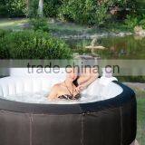 Hot sales inflatable portable massage spa pool with synthenic lether cover