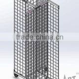 Custom White Metal Gridwall Panel Floor Display