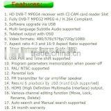 DVB-T3000CI Car DVB-T TV Box MPEG2-4 DTV Europe TNT TDT CA High Speed thumbnail-6