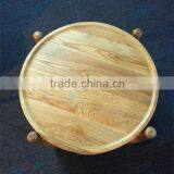 Wooden Round Side Table #AWF45 thumbnail-3