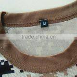 Custom Made Polyester Nylon Mesh Brown Digital Full Print Military Camouflage T Shirt thumbnail-3