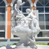 Outdoor Decorative White Marble Boys Water Fountain thumbnail-3