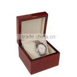 Chinese Factories Wholesale Custom Paint Watches Boxes, Wooden Deep Red Watch Box thumbnail-3