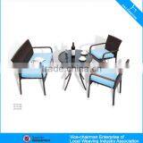 Outdoor Rattan Furniture Cafe Set Coffee Table And Chairs thumbnail-1