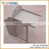 Wooden Magzine Organizer With Folding Tray Book Holder With Foldable Side Table Wooden Paper Holder With Folding Sofa Tray thumbnail-1