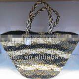 natural seagrass handmade fashion tote bag with rope handle