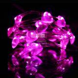 Pink Red Heart Valentine's Day Decoration Battery Operated Silver Wire Romantic Made in China Decoration Lights String thumbnail-1
